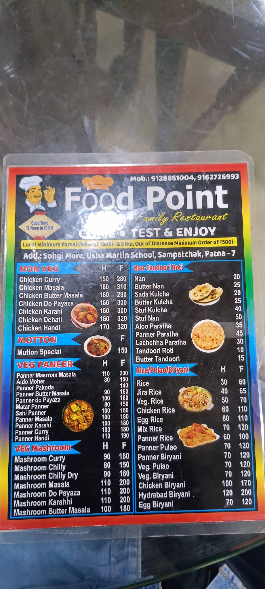 Food Point menu