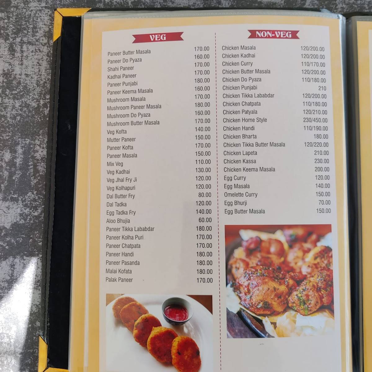 Food Villa Restaurant menu