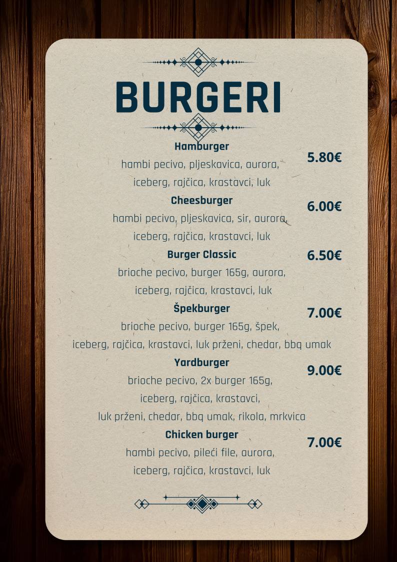 Menu di Food Yard 