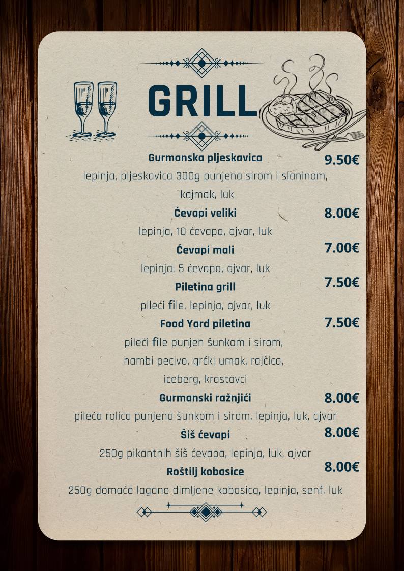 Menu di Food Yard 
