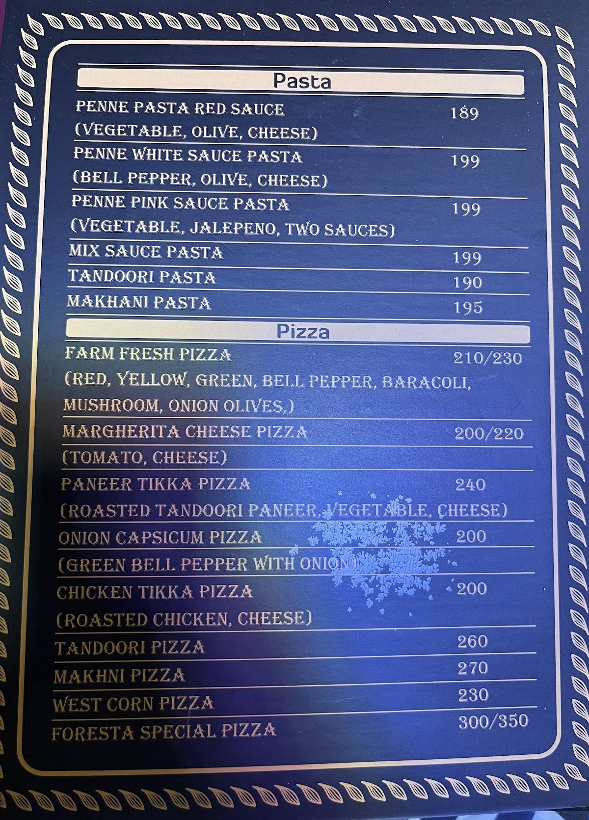 Foresta menu