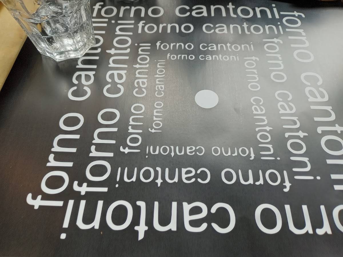 Menu di Forneria Cantoni 