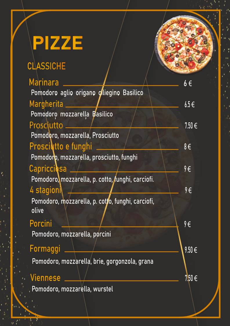 Menu di Forno Forchetta Bar Ristorante Pizzeria 