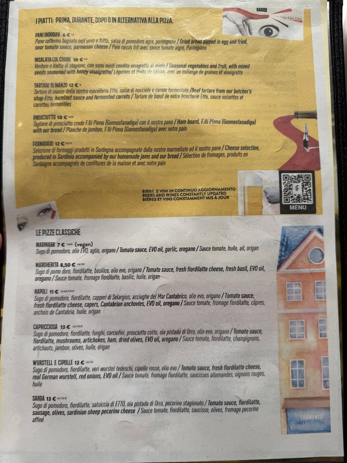 Menu di Framento 