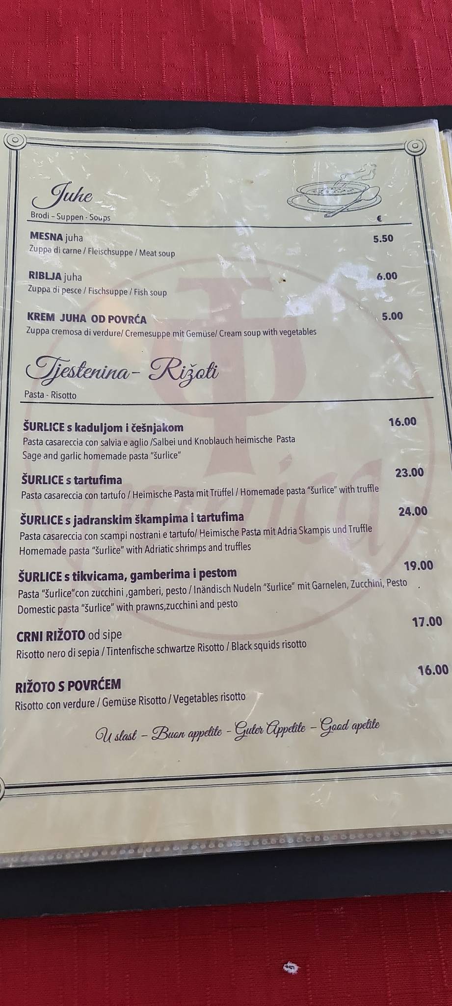 Menu di Franica 