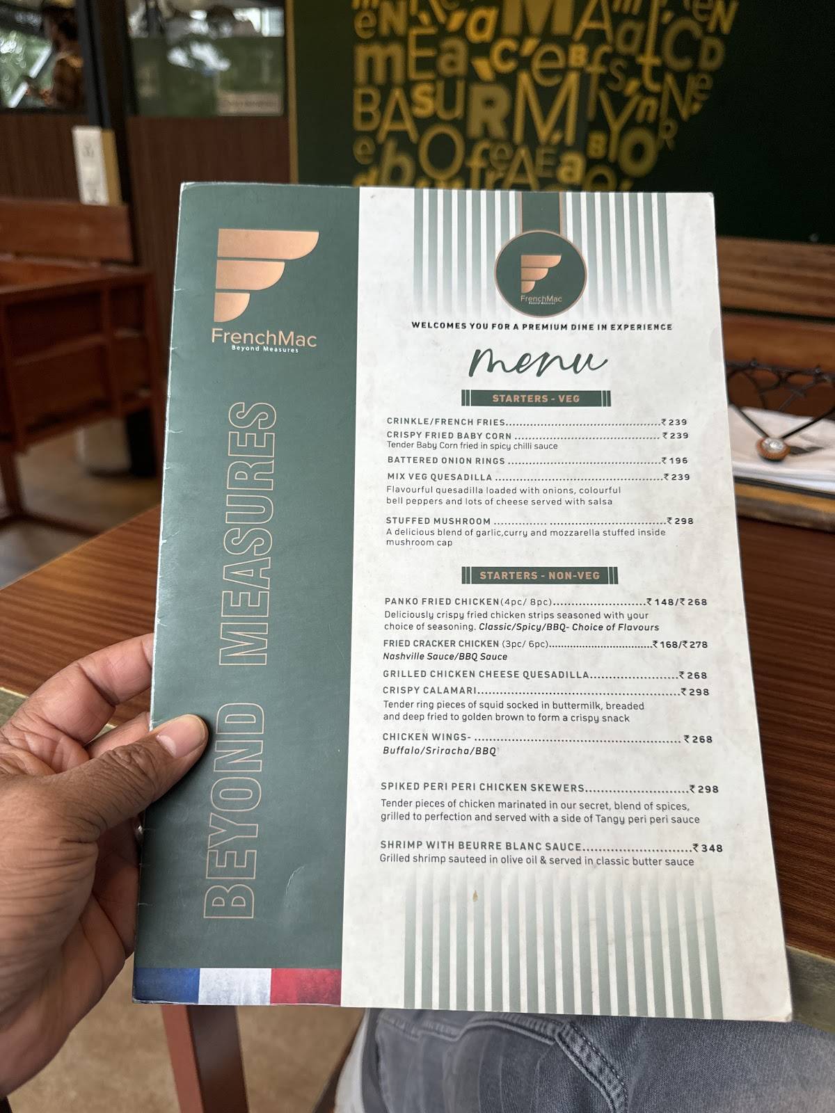 FrenchMaké Caffé menu