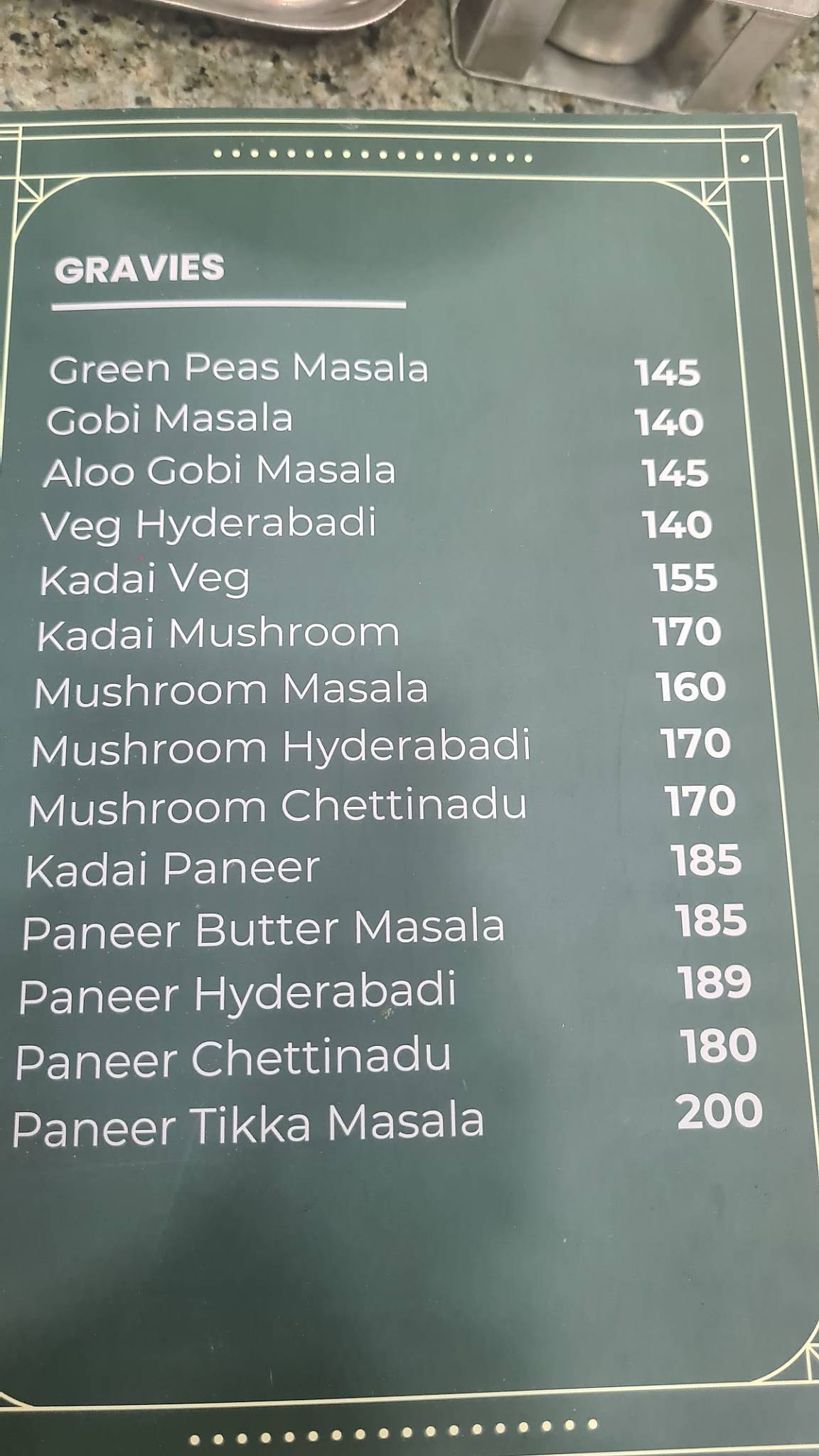 Friends Restaurant menu