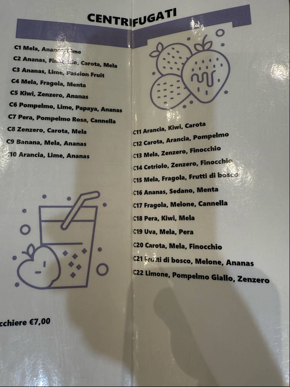 Menu di Frigo Gran Madre 