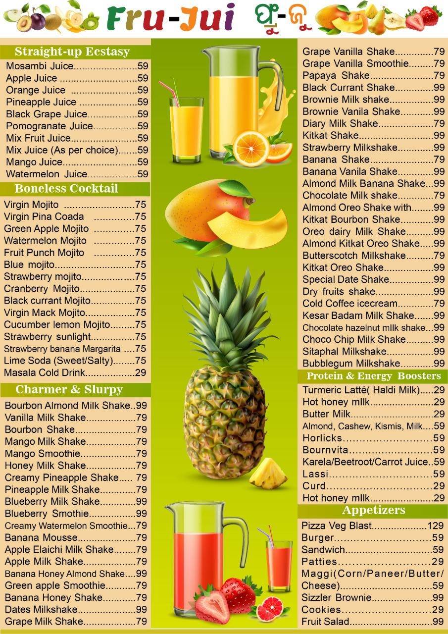 Fru-Jui menu