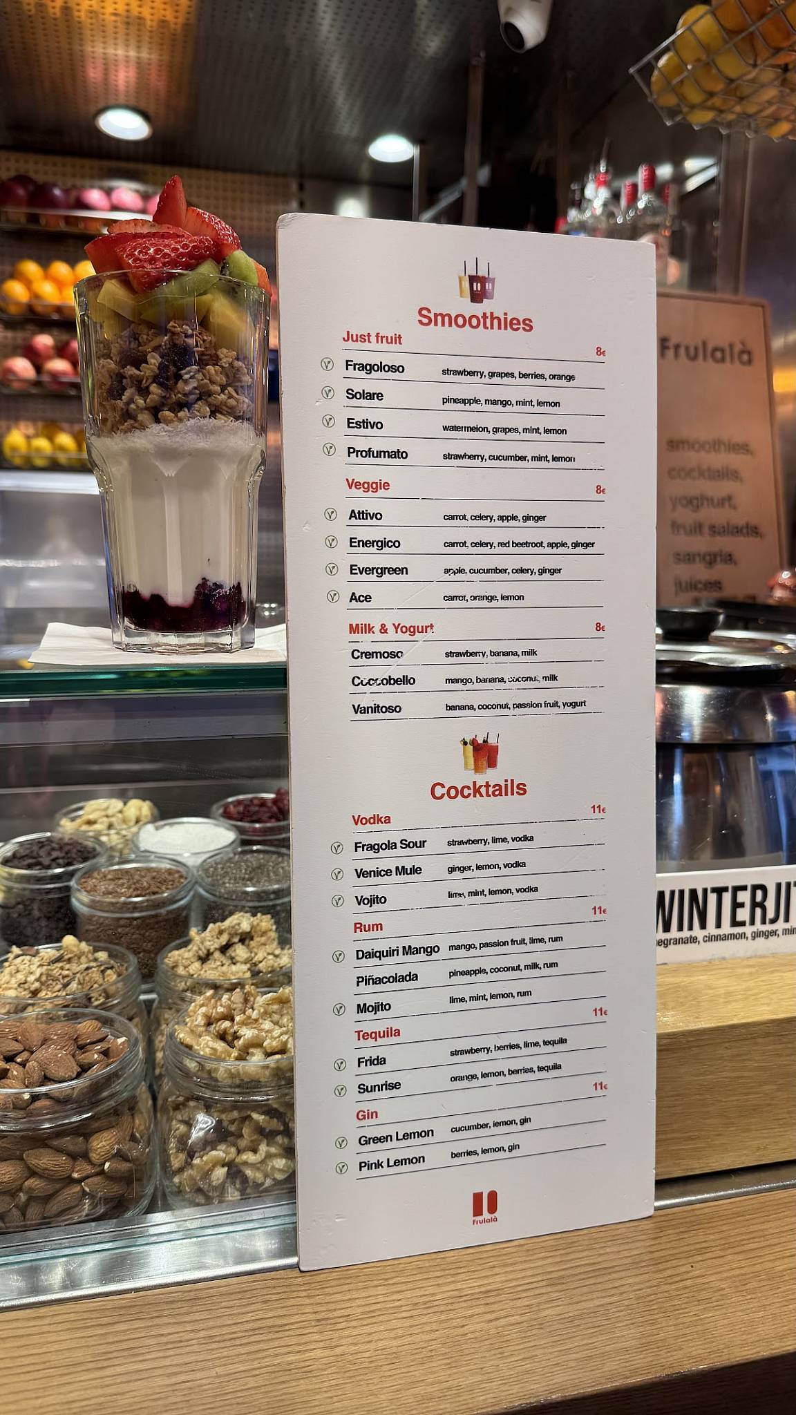 Menu di Frulalà 