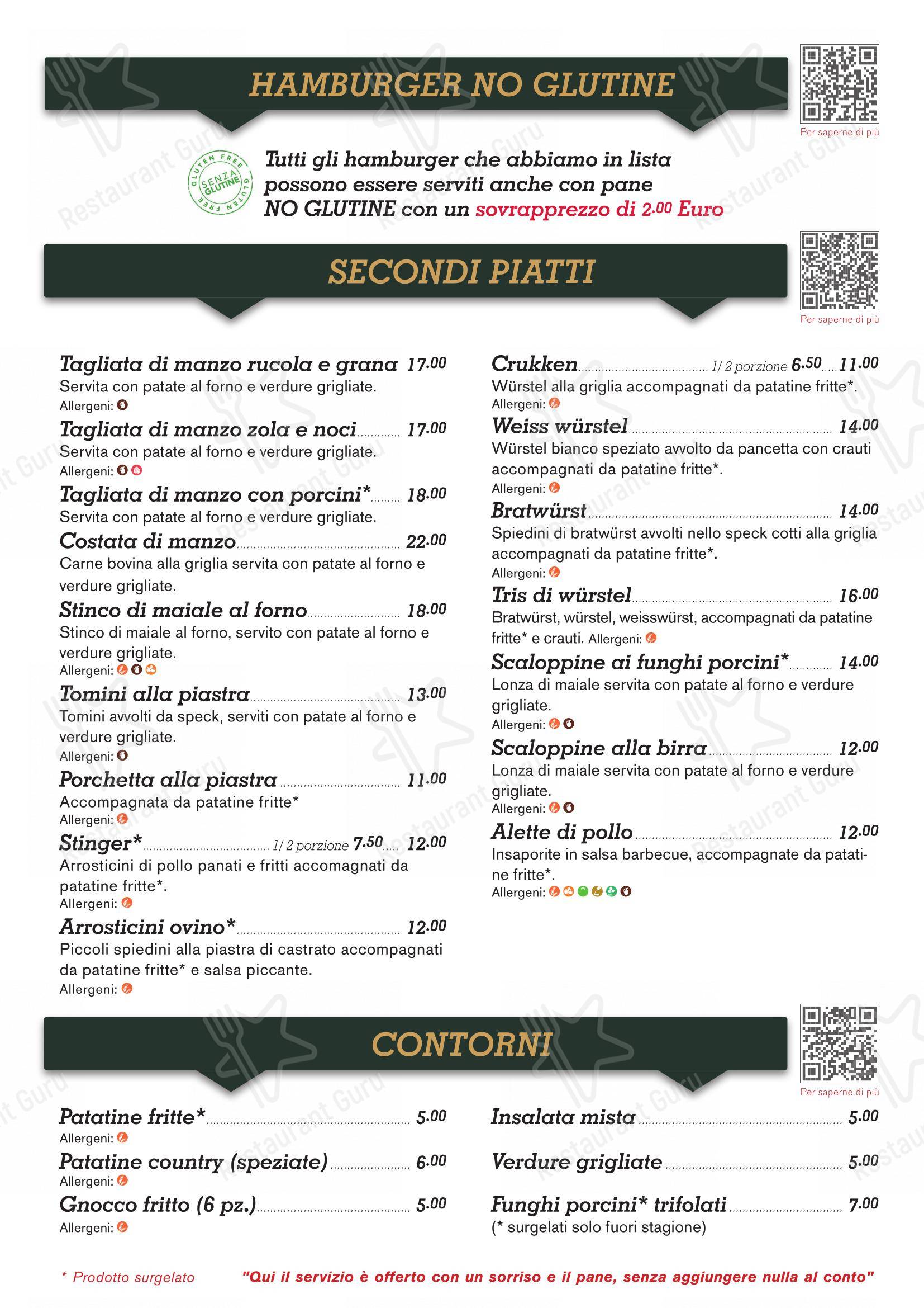 Menu per Ristorante Full Stop in Morazzone