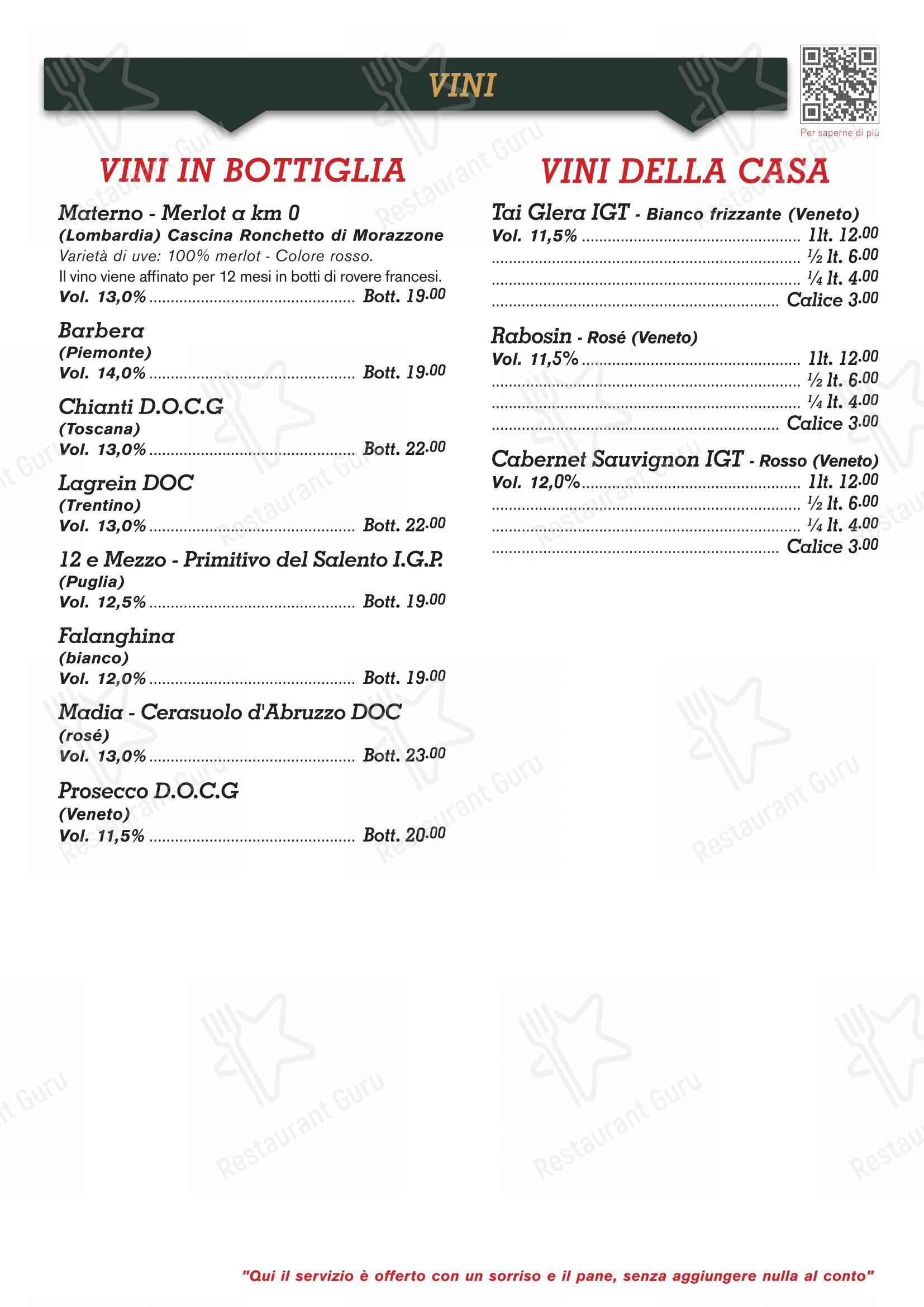 Ristorante Full Stop in Morazzone - Menu