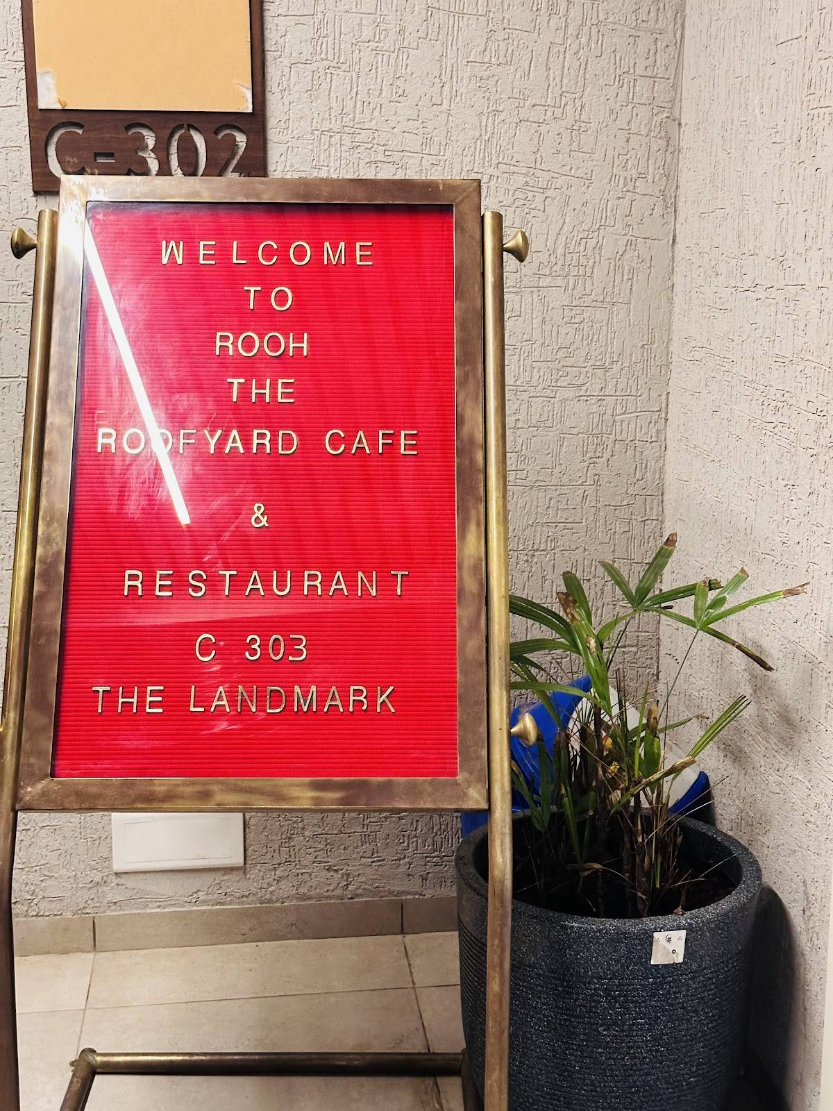 Rooh The Roofyard Cafe And Restaurant menu