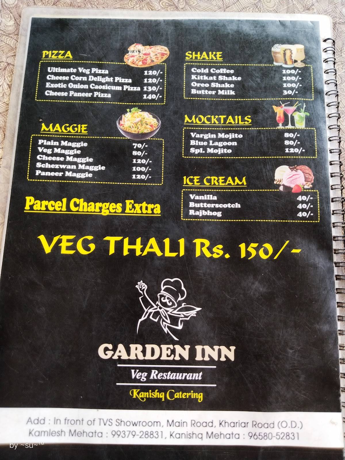 Garden Inn menu