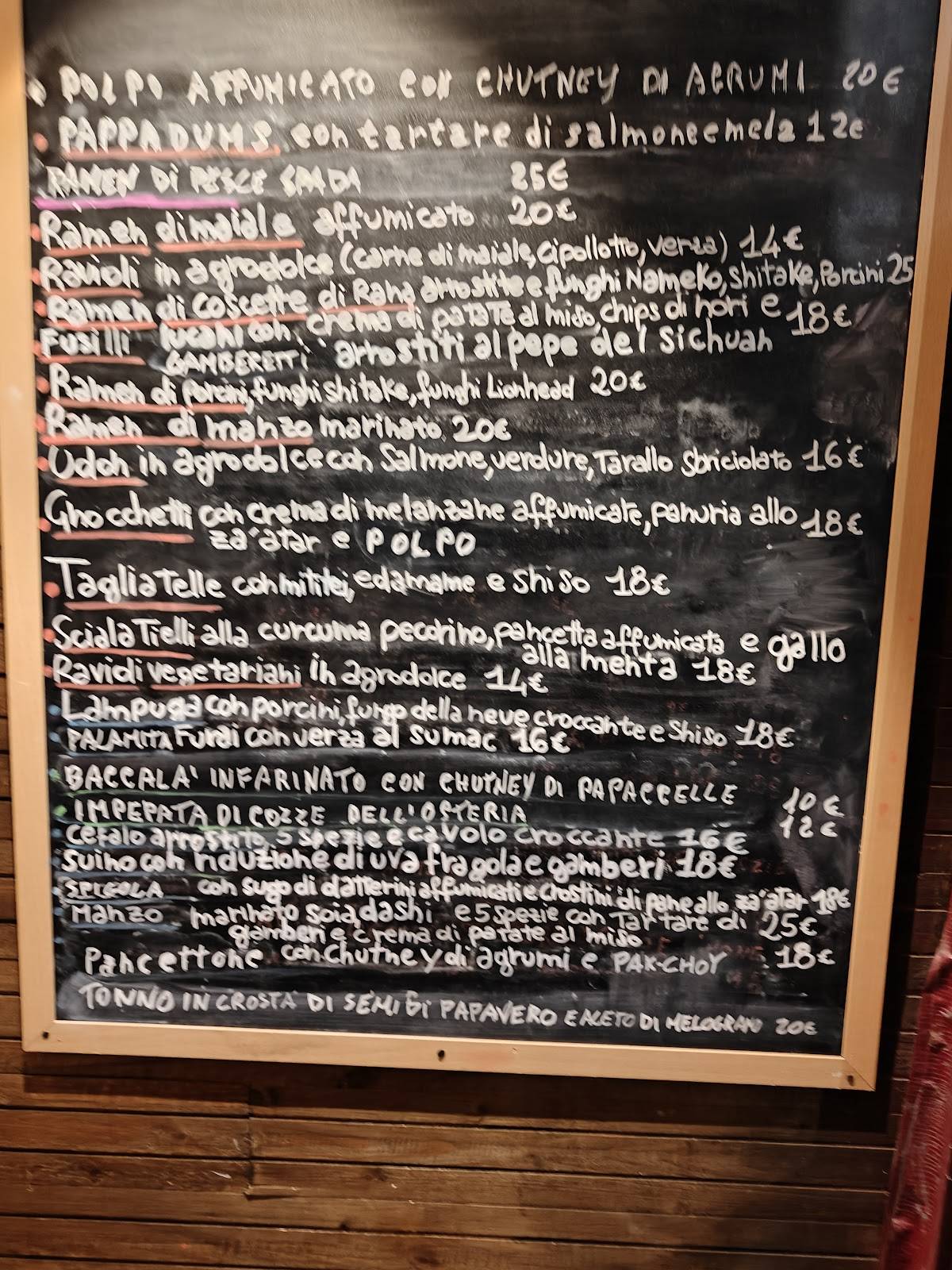 Menu di Gari Osteria Giappoletana 