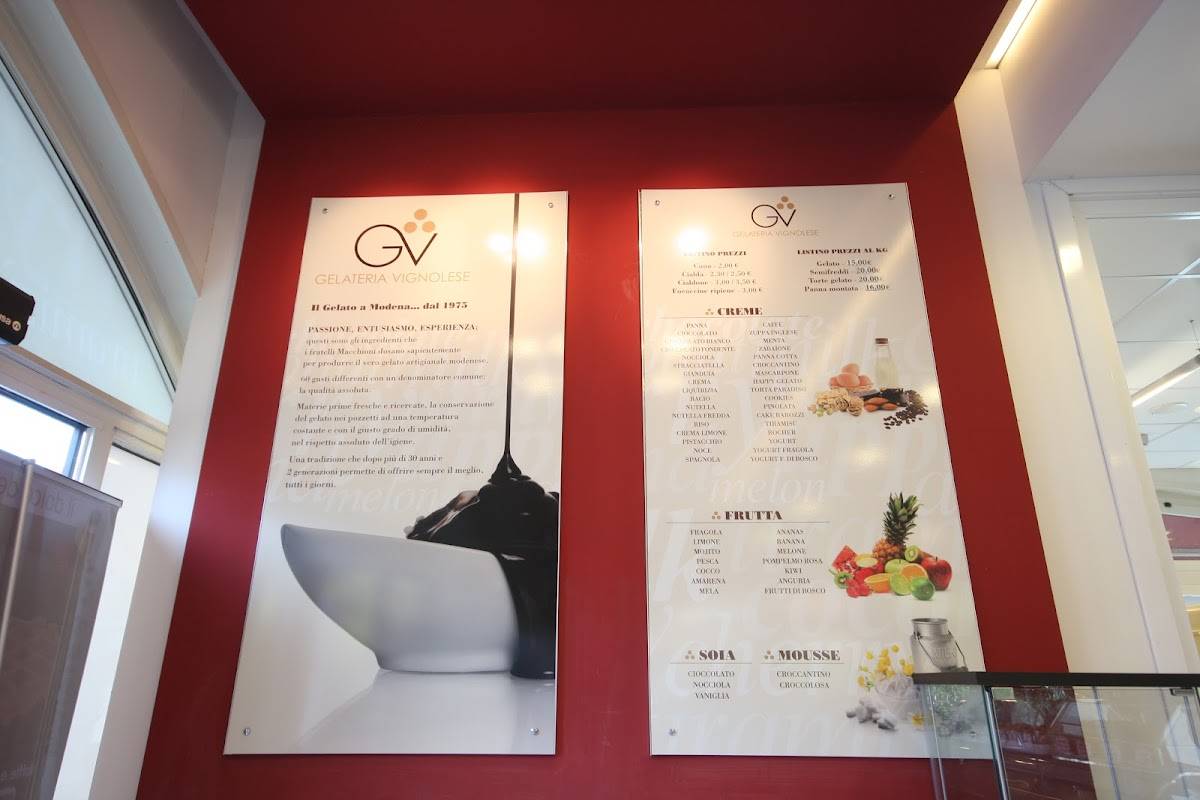 Menu di Gelateria Vignolese 