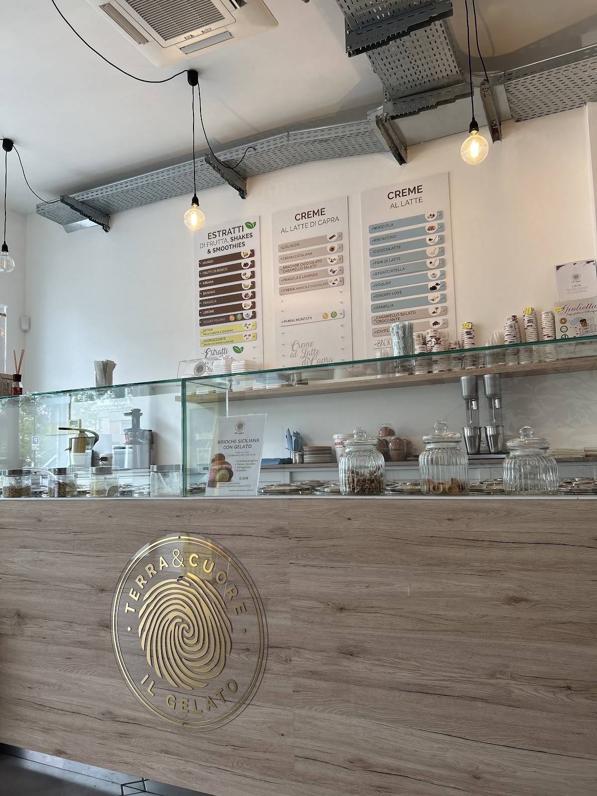 Menu di Gelateria terra e cuore pescantina 