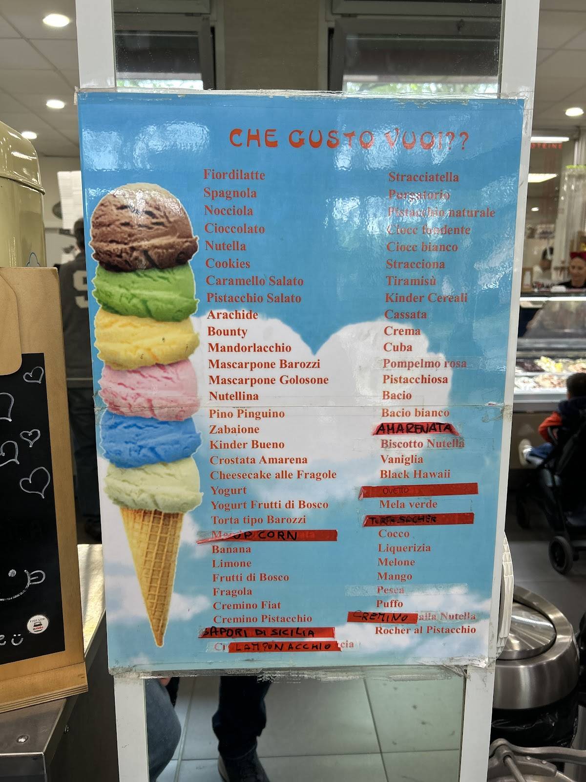 Menu di Gelatiamo Modena 