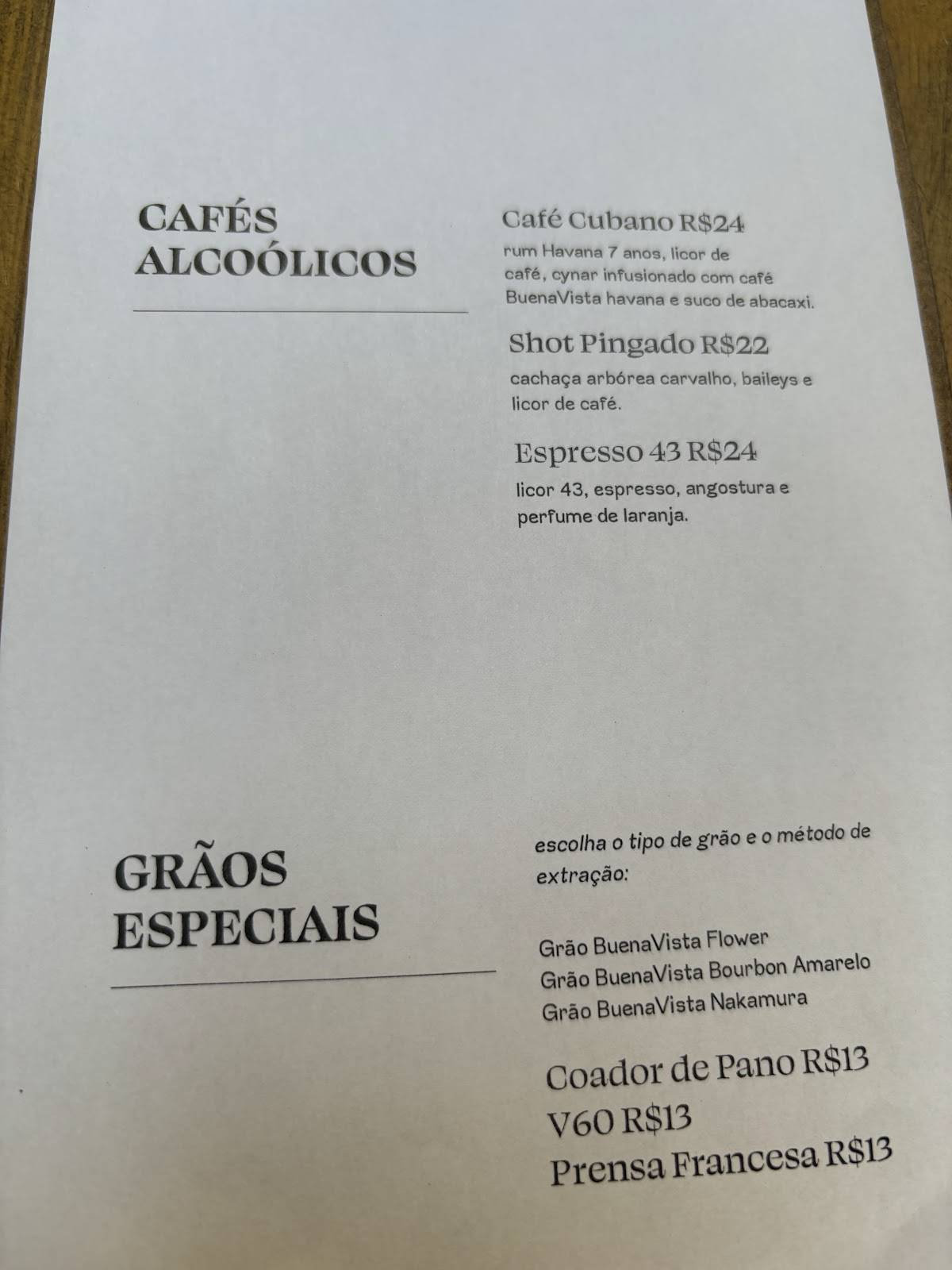 Gema Bar cardápio