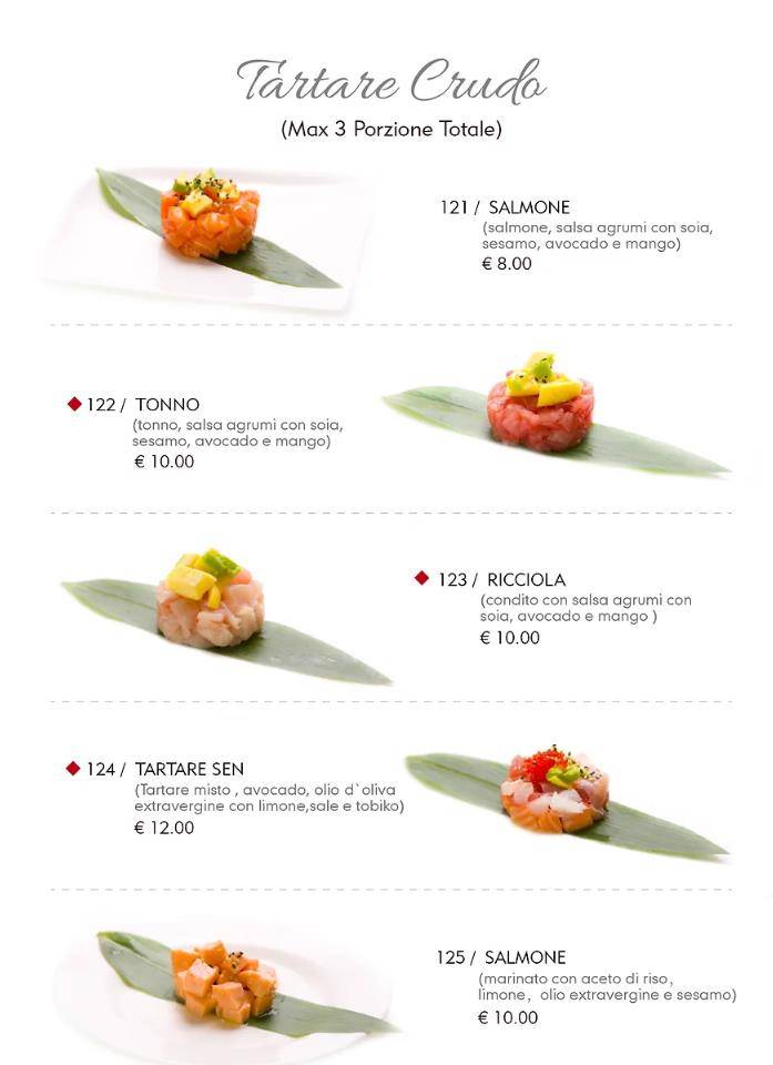 Menu di Sen Sushi 