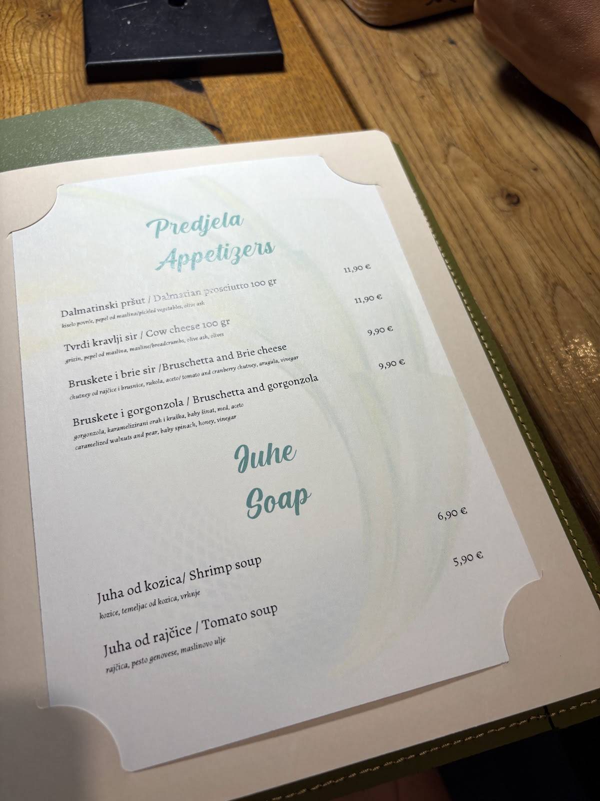 Menu di Gentile kitchen&wine 