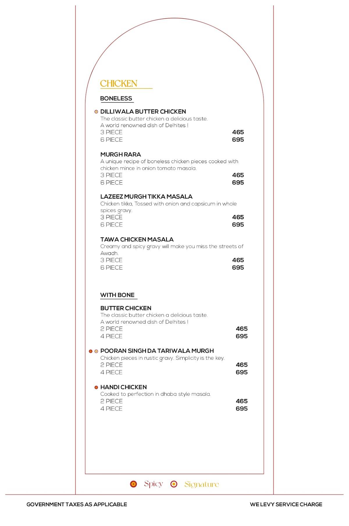 The Yellow Chilli - Gaur City Mall menu