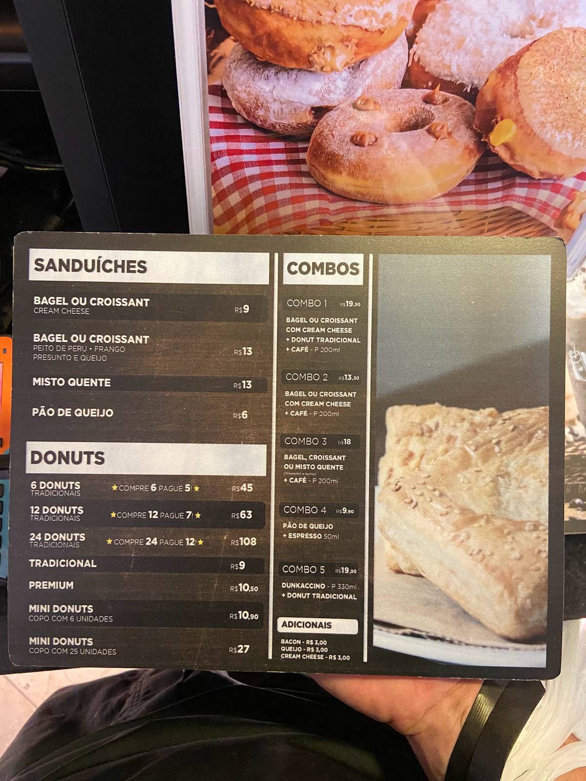 Dunkin' Donuts cardápio