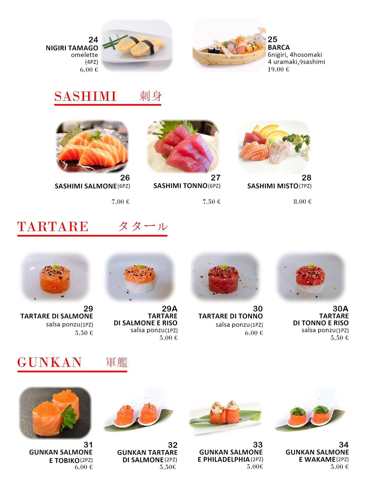 Menu di Gold Sushi - Japanese & Asian Fusion Restaurant 