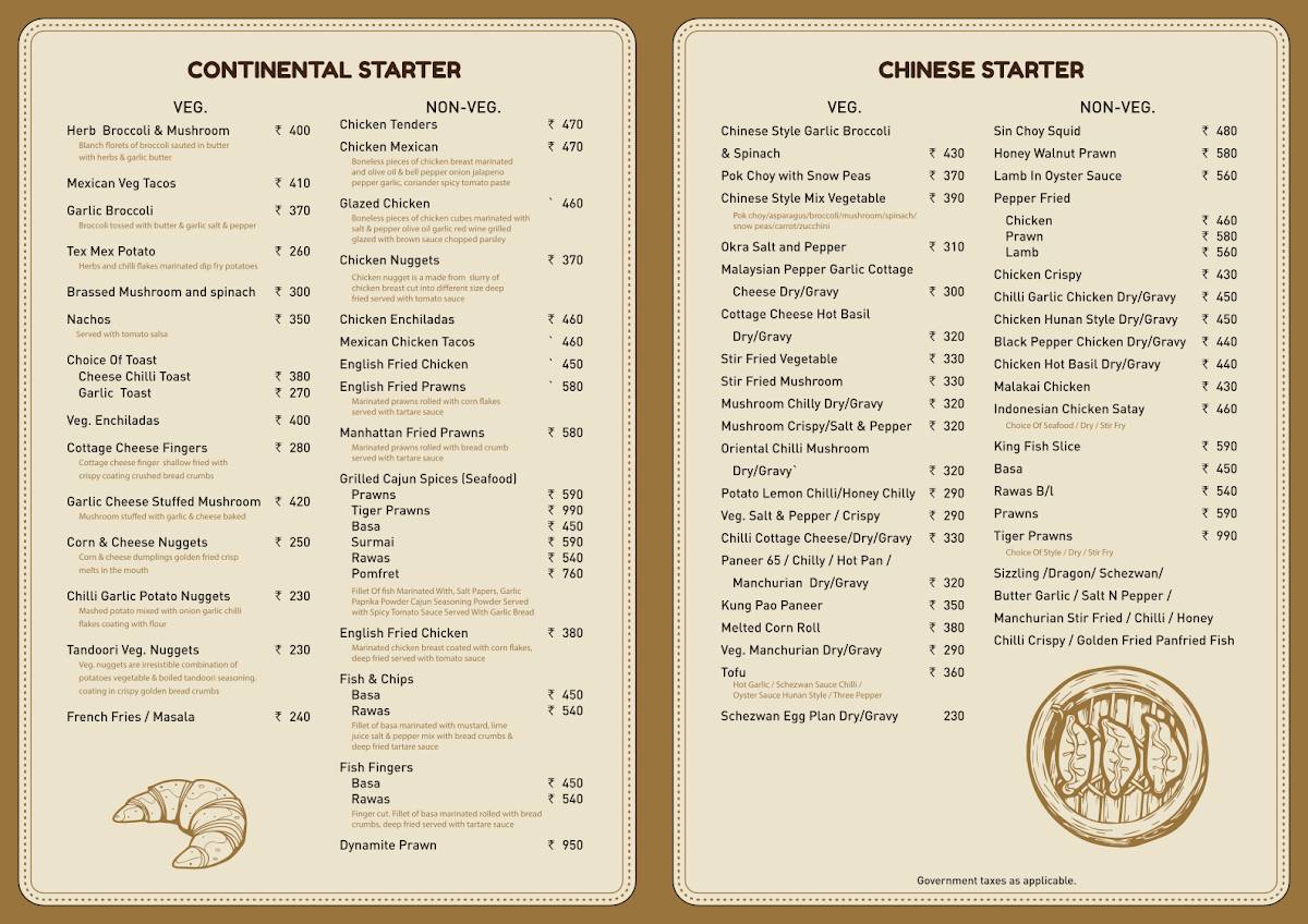 Golden Curry menu