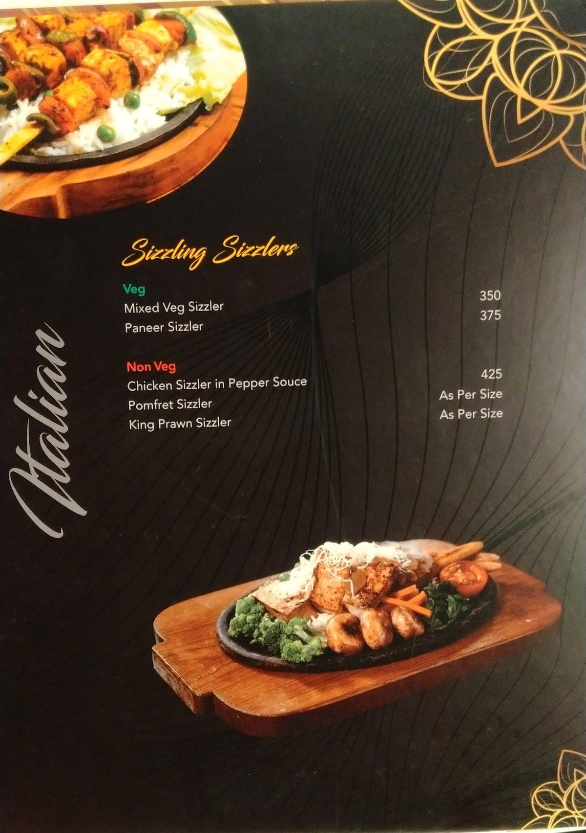 Golden Flavour menu