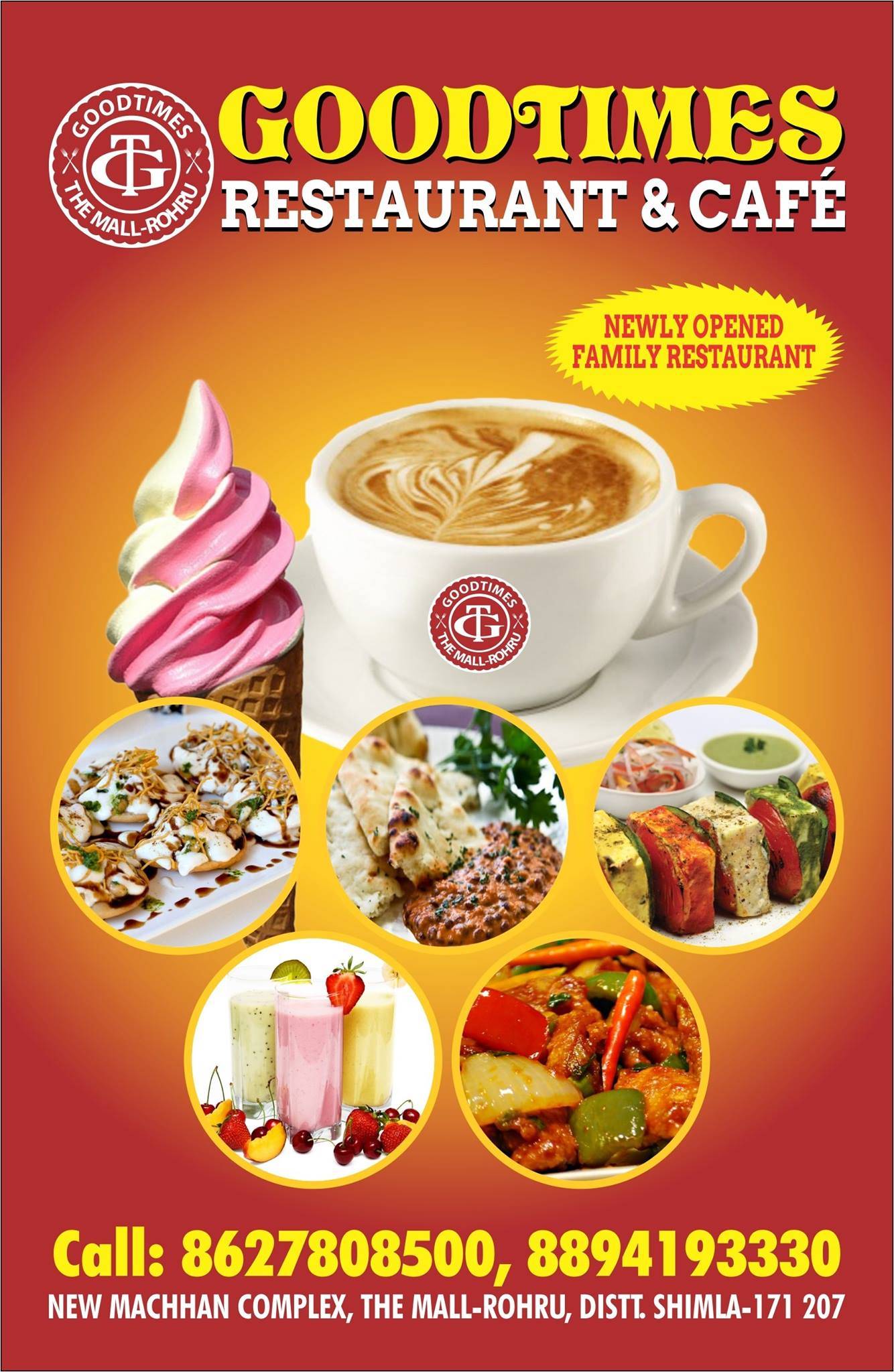 GoodTimes Restaurant & Cafe' menu