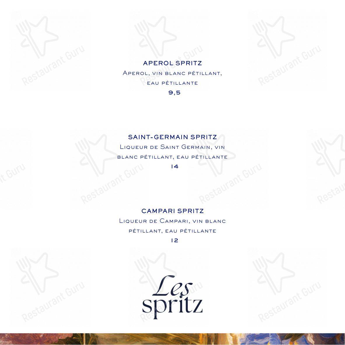 Grand Café des Fleurs dans Nice - Menu bar