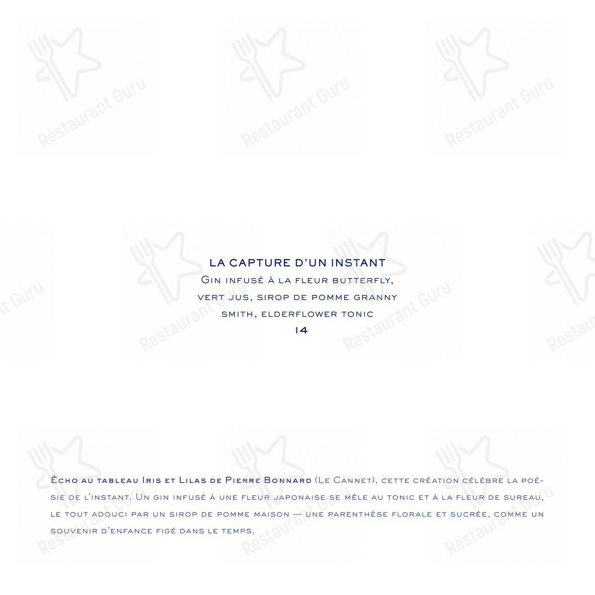 Grand Café des Fleurs dans Nice - Menu bar