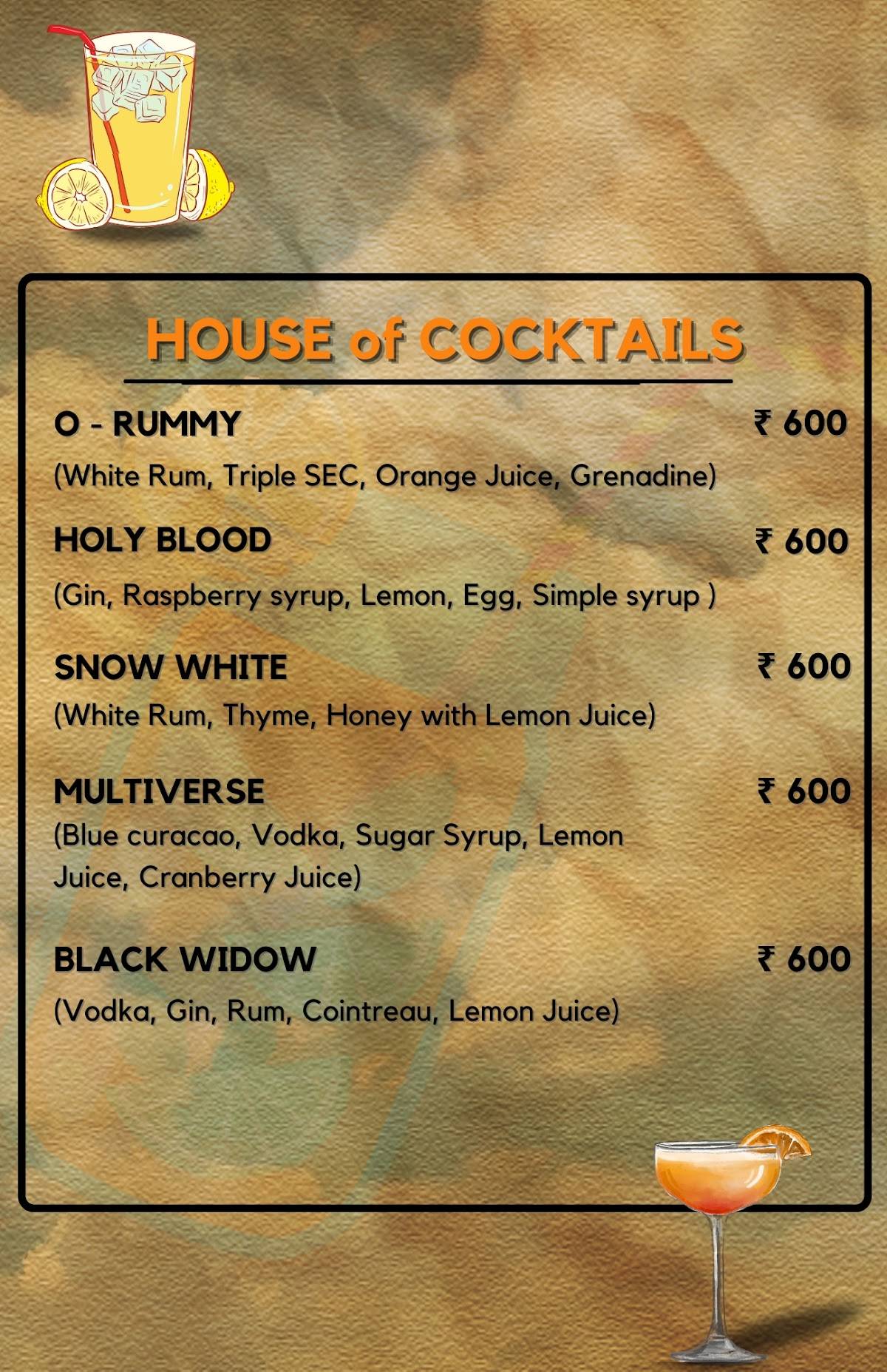 Gravity Restopub & Hookah Lounge Top Pubs in Pondicherry Dance Floor DJ Nights Best Nightlife in Pondicherry menu