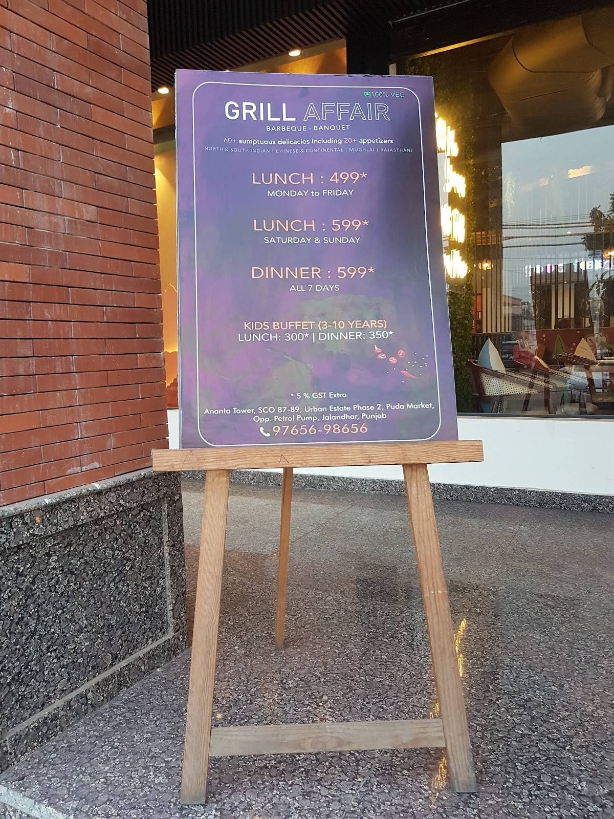 Menu at Grill Affair, Jalandhar, PUDA Market