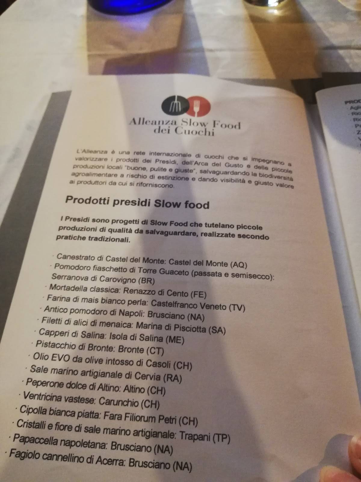 Menu di Pizzeria "La Sorgente" 