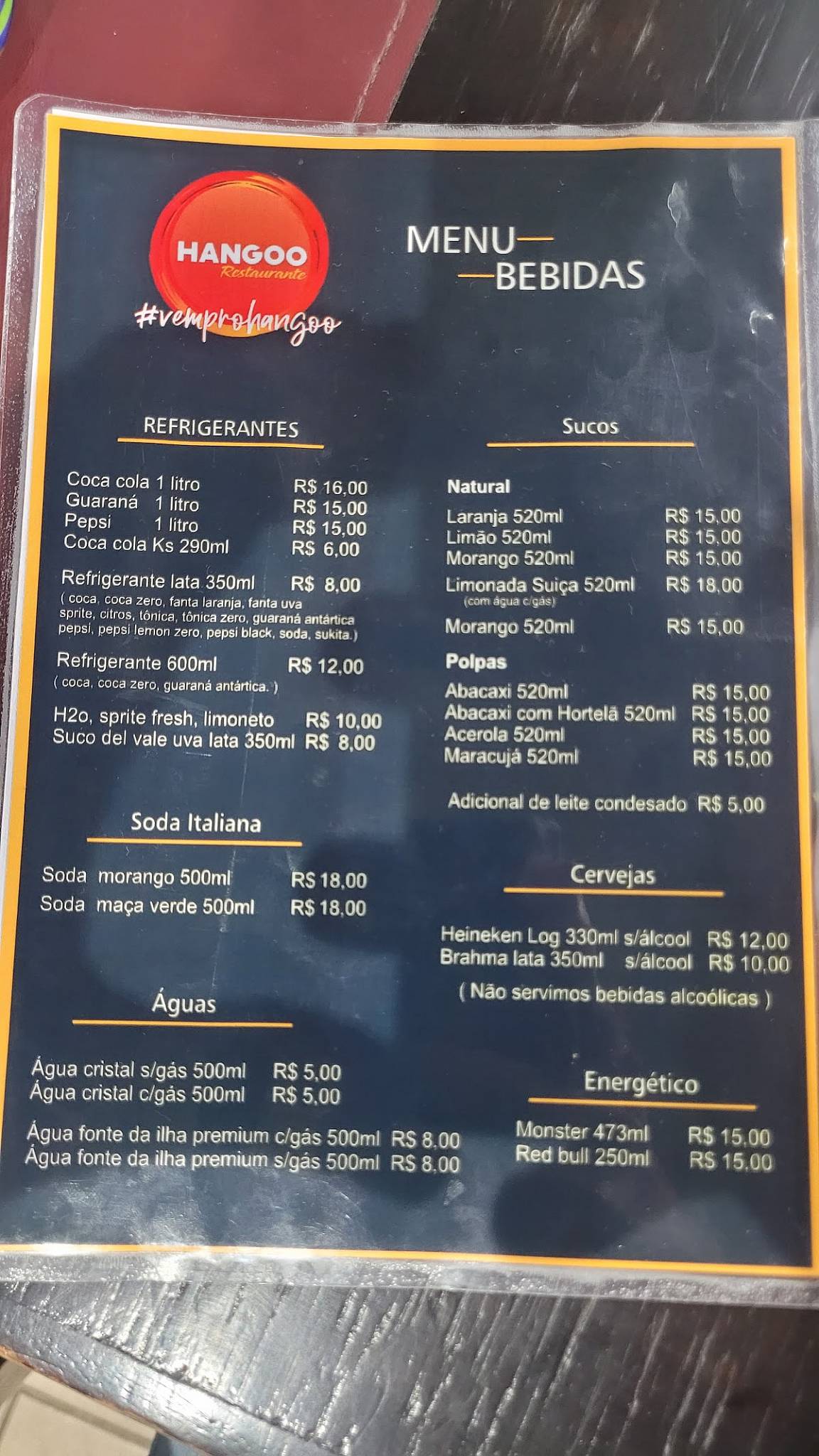 HANGOO Restaurante e Pizzaria cardápio