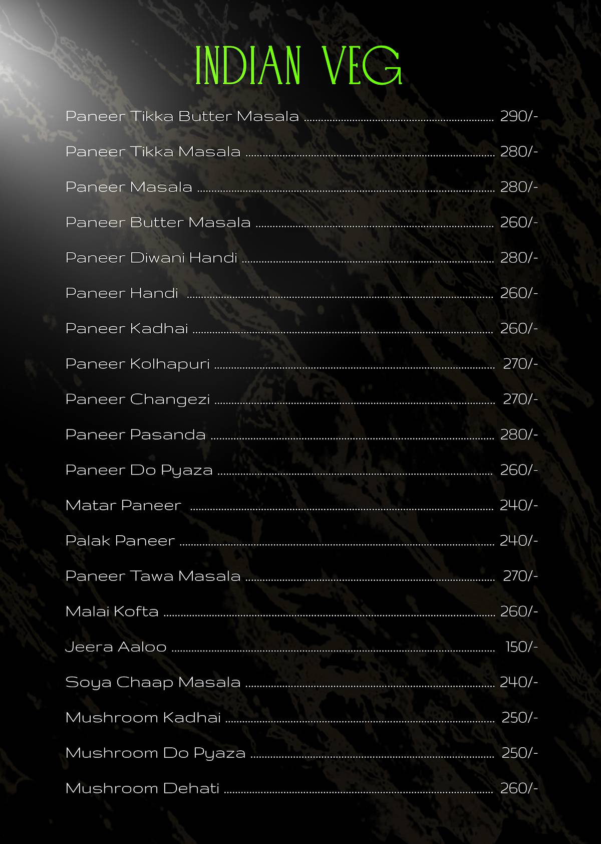 Cafe D3 & Restro menu