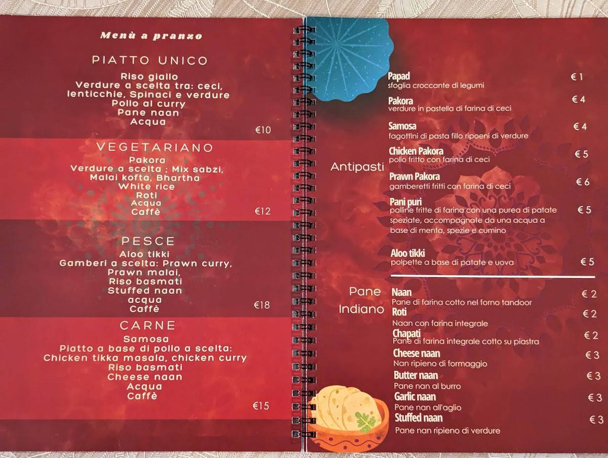 Menu di Haldi Ristorante Indiano 