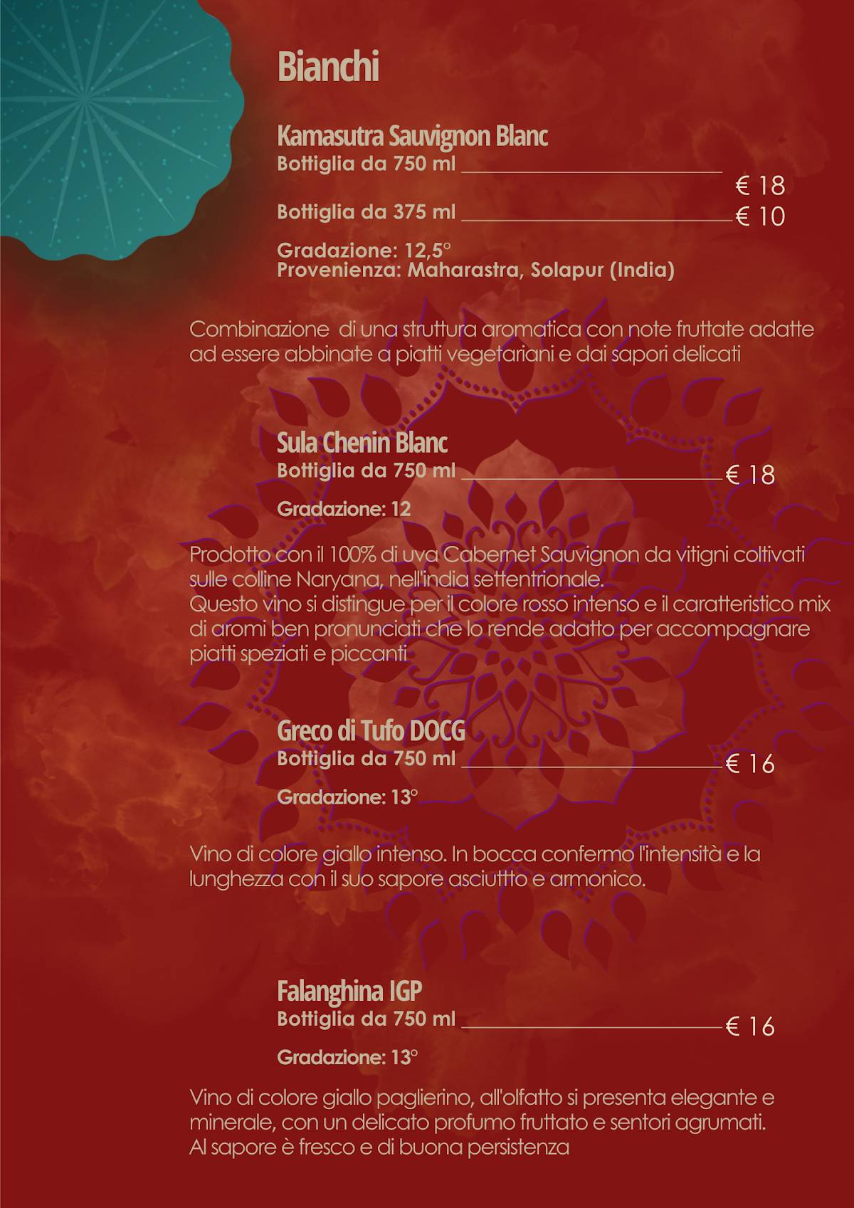 Menu di Haldi Ristorante Indiano 