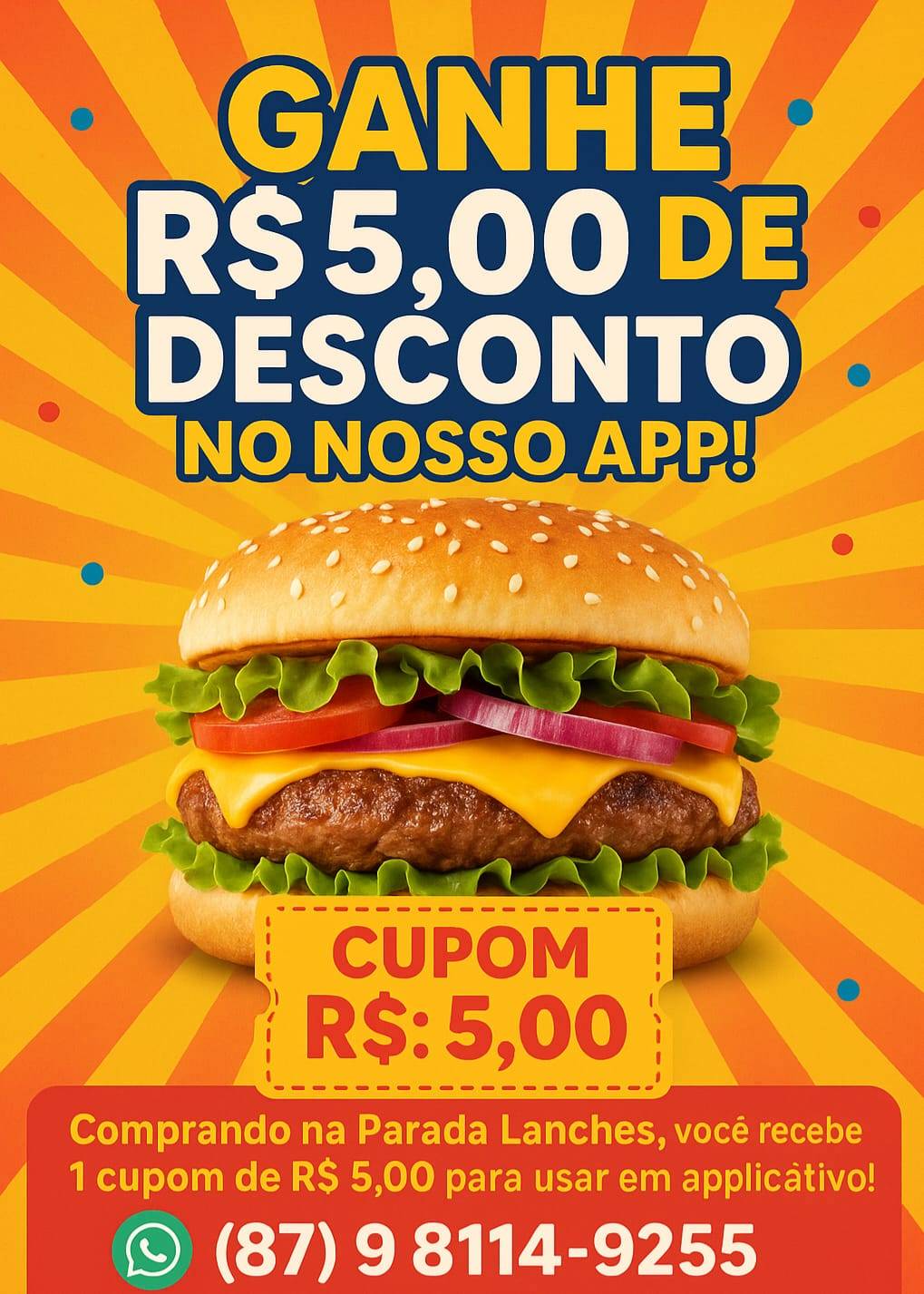 Hambúrgueria Parada Lanches cardápio