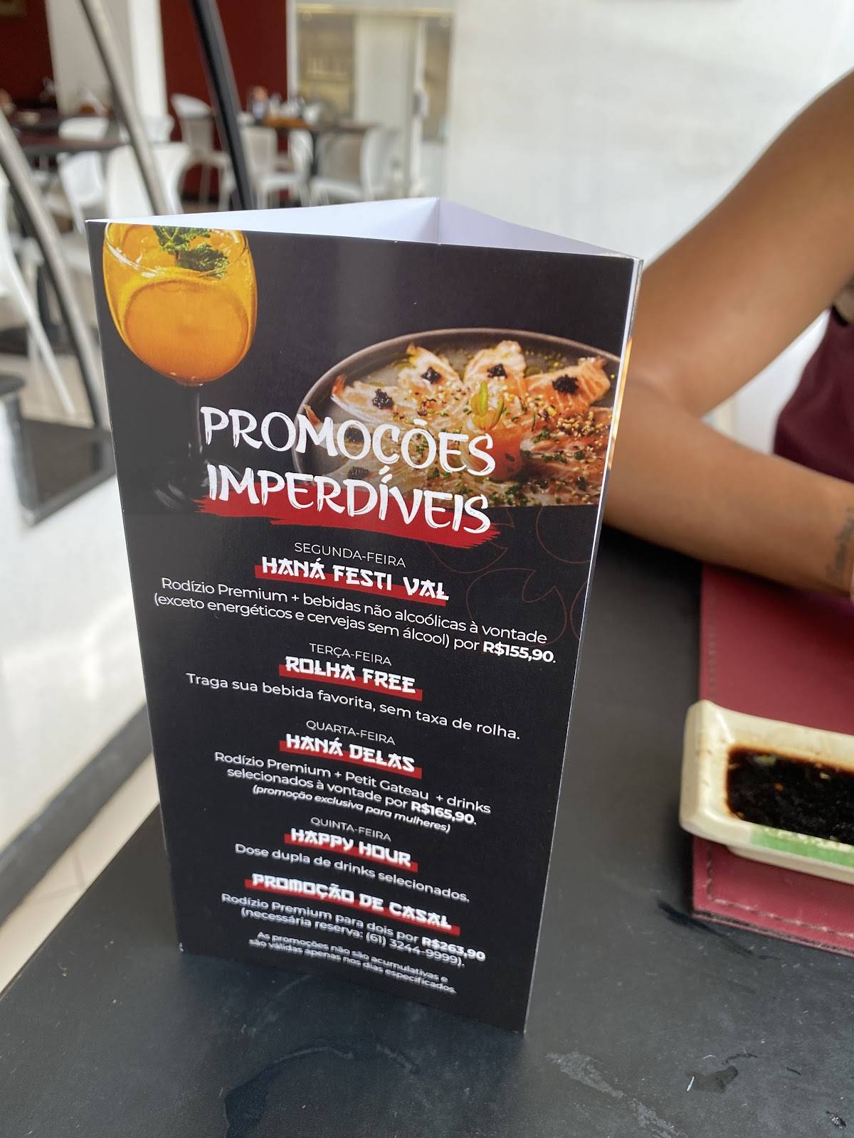 Haná Restaurante Japonês cardápio