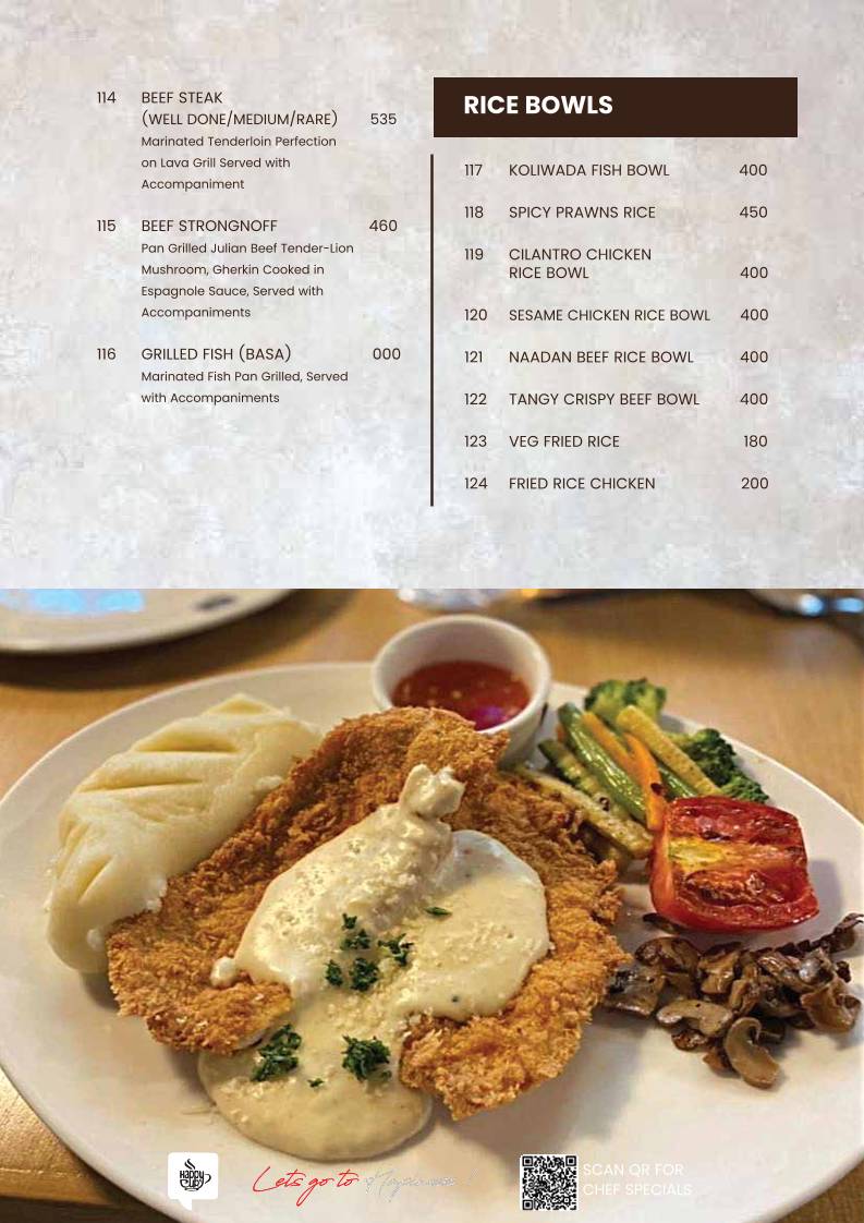 Happy Cup Cafe menu