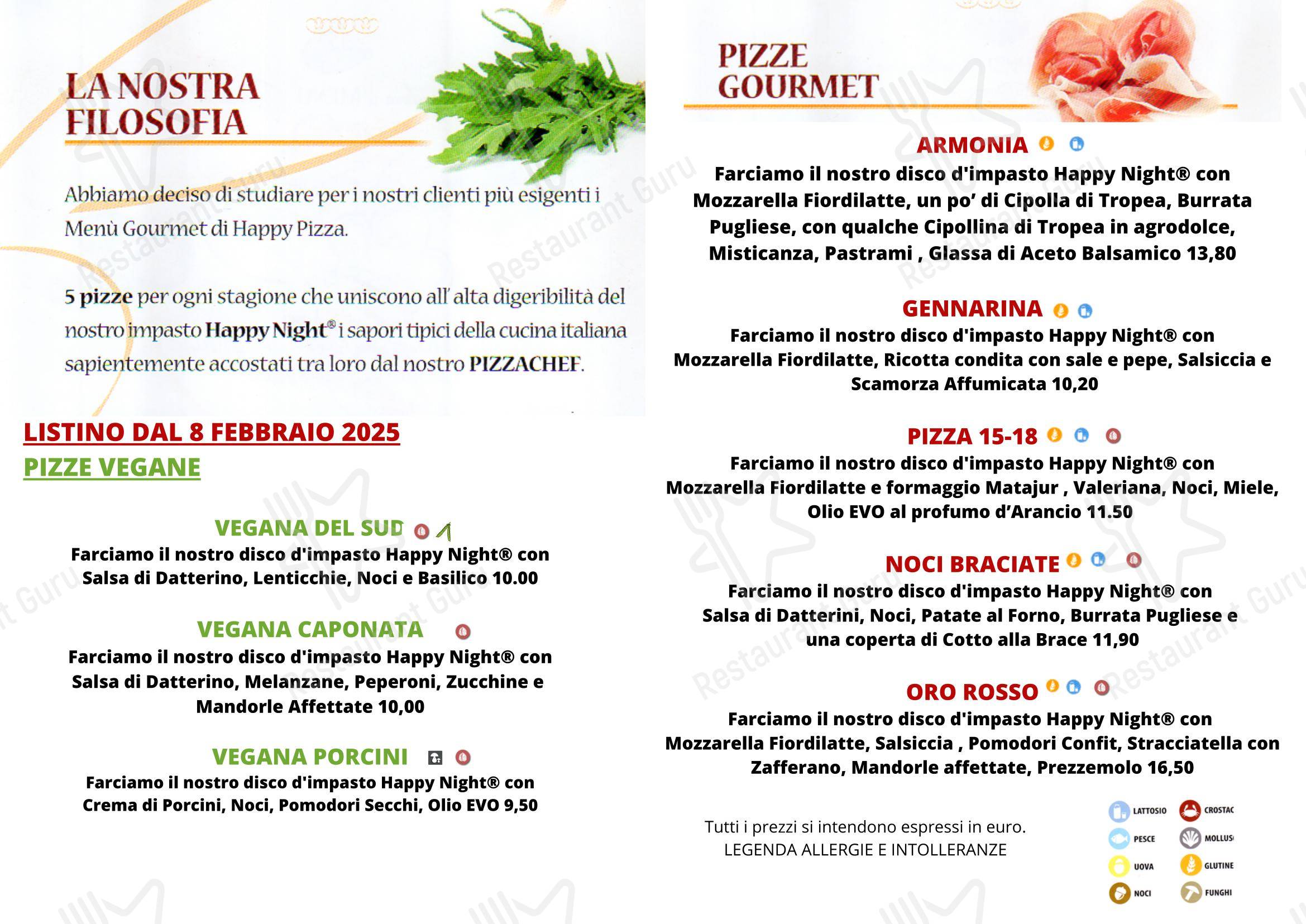 Happy Pizza S.N.C. Di Sottana Andrea & C. in Marcon - 菜单