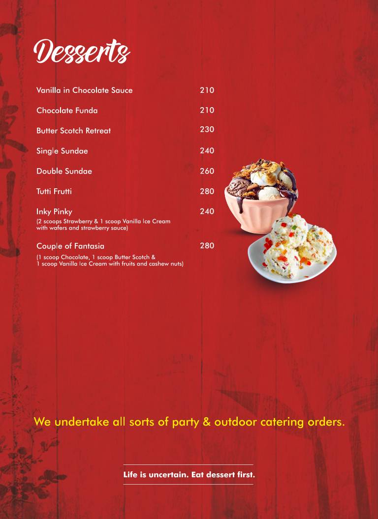 Hatari Restaurant - Garia menu