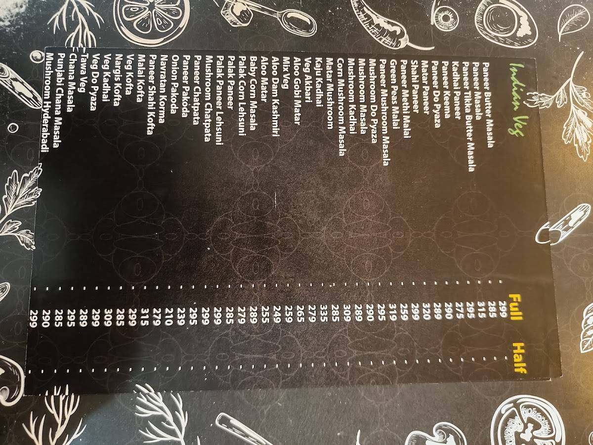 Haveli - Dhaba menu