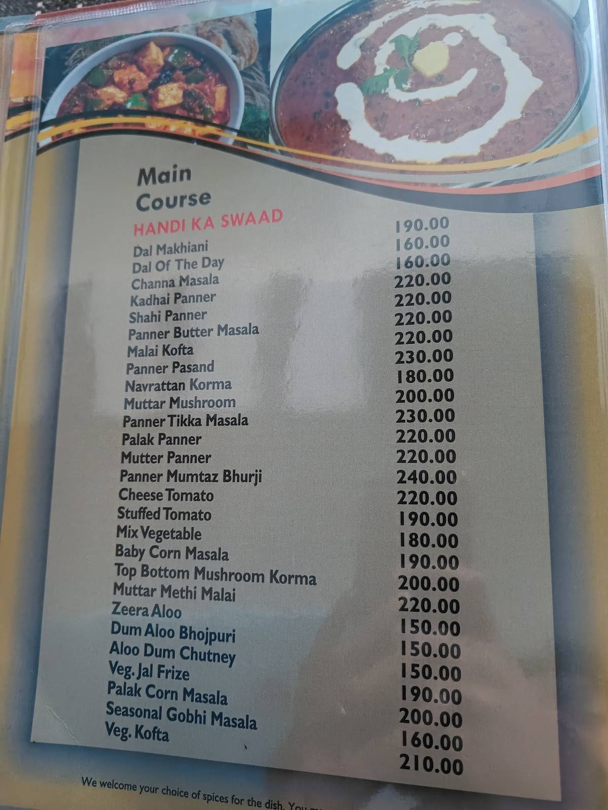 Rajesh Restaurant menu