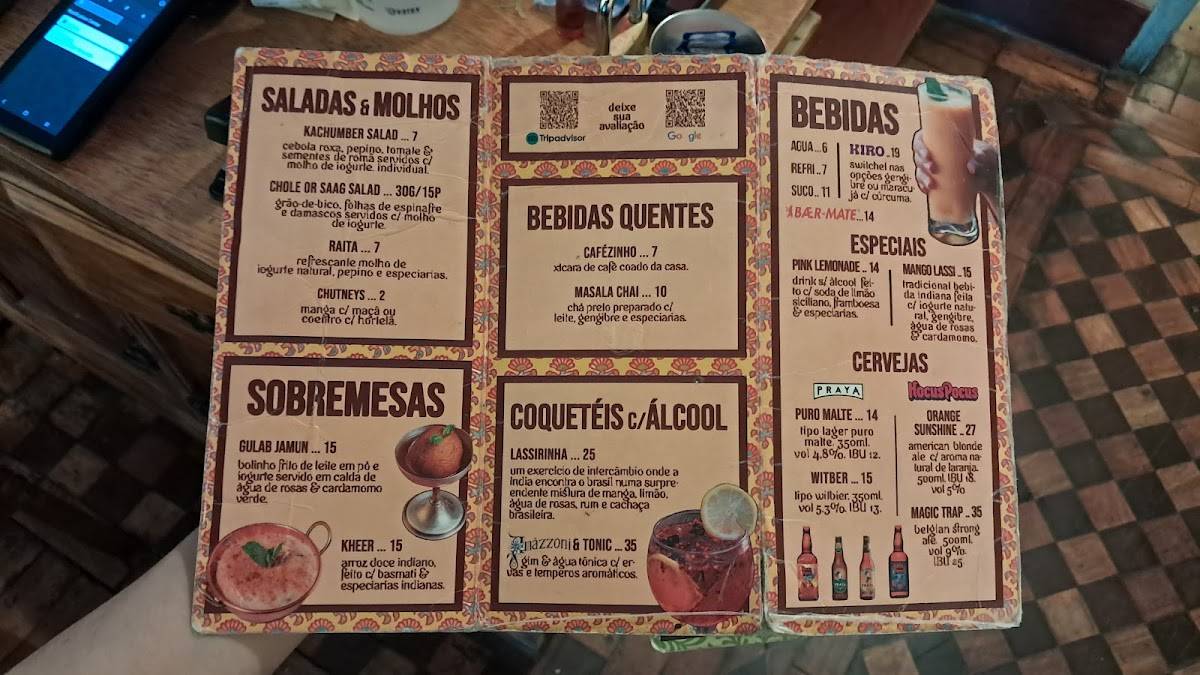 Hoje tem Curry! - Comida Indiana cardápio