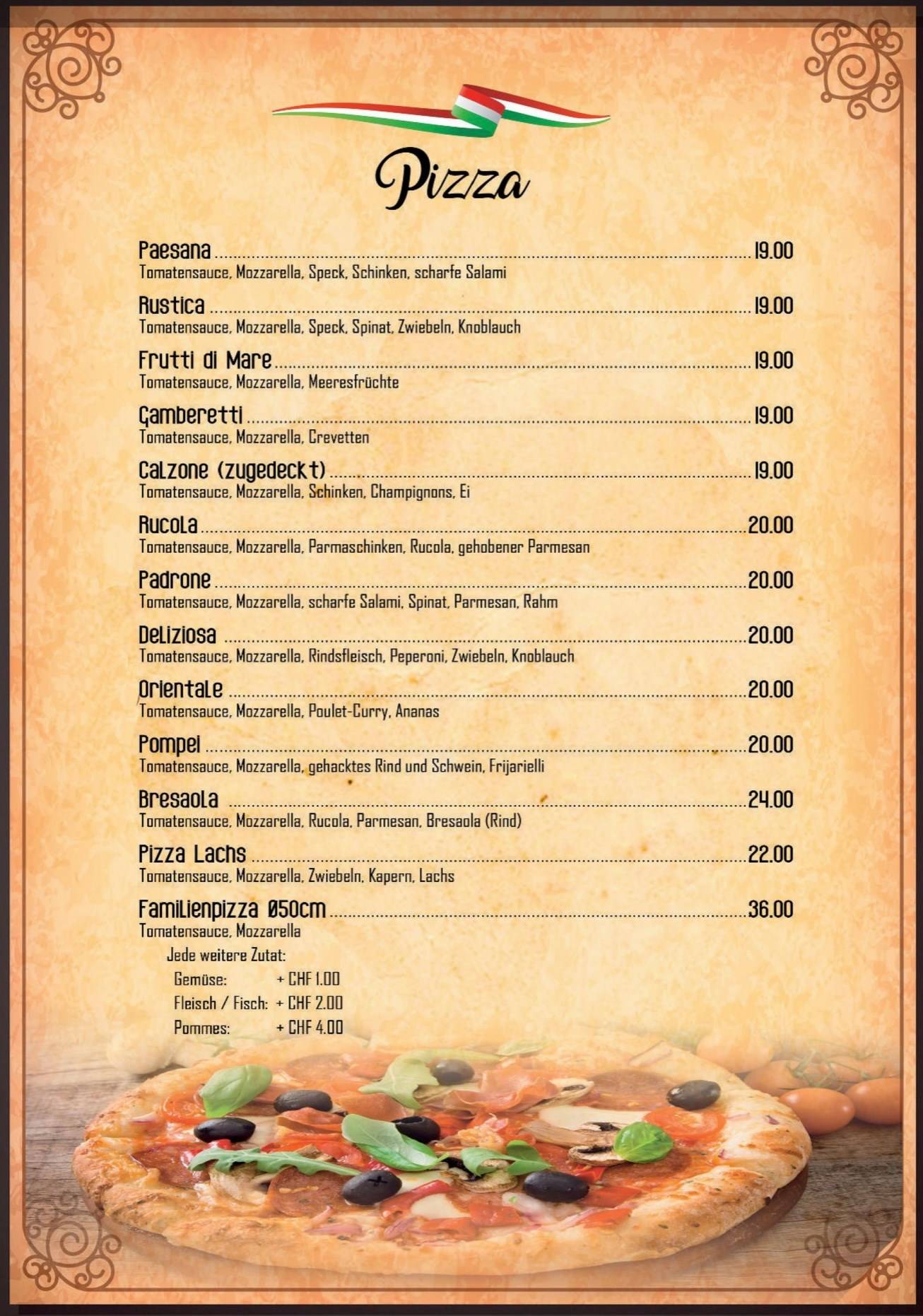 Menu di Pizza Punto Rosso 