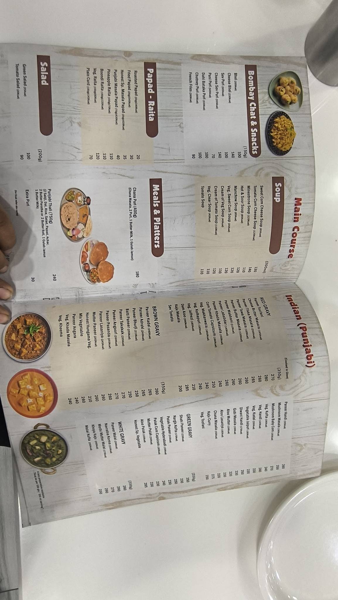 Honest Restaurant menu
